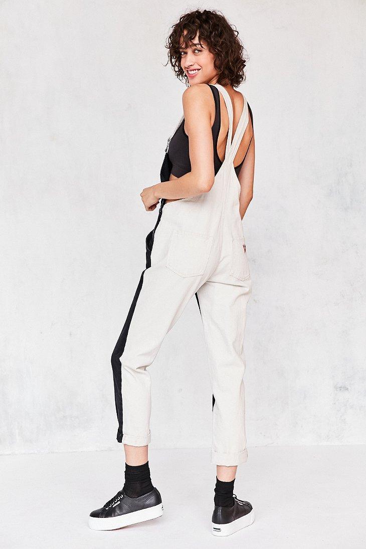 Guess 1981 Colorblock Dungaree Overall in Black Lyst
